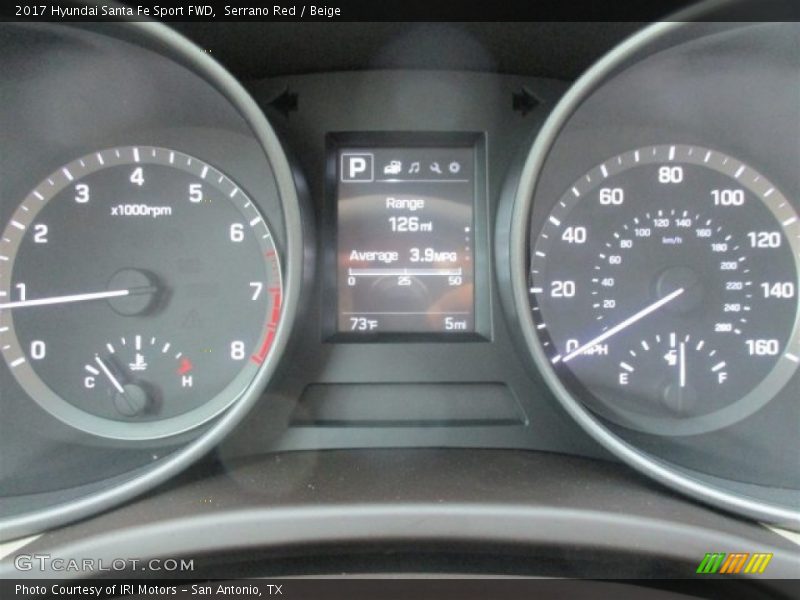 Serrano Red / Beige 2017 Hyundai Santa Fe Sport FWD