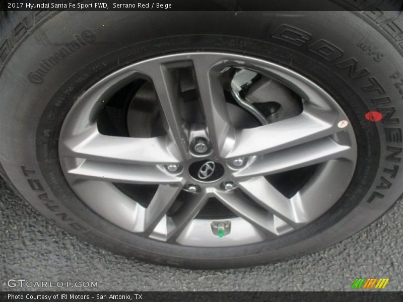 Serrano Red / Beige 2017 Hyundai Santa Fe Sport FWD