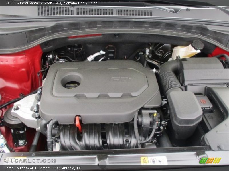 Serrano Red / Beige 2017 Hyundai Santa Fe Sport FWD