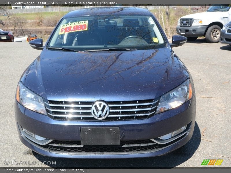 Night Blue Metallic / Titan Black 2012 Volkswagen Passat 2.5L SEL