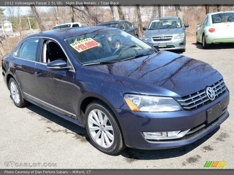 Night Blue Metallic / Titan Black 2012 Volkswagen Passat 2.5L SEL