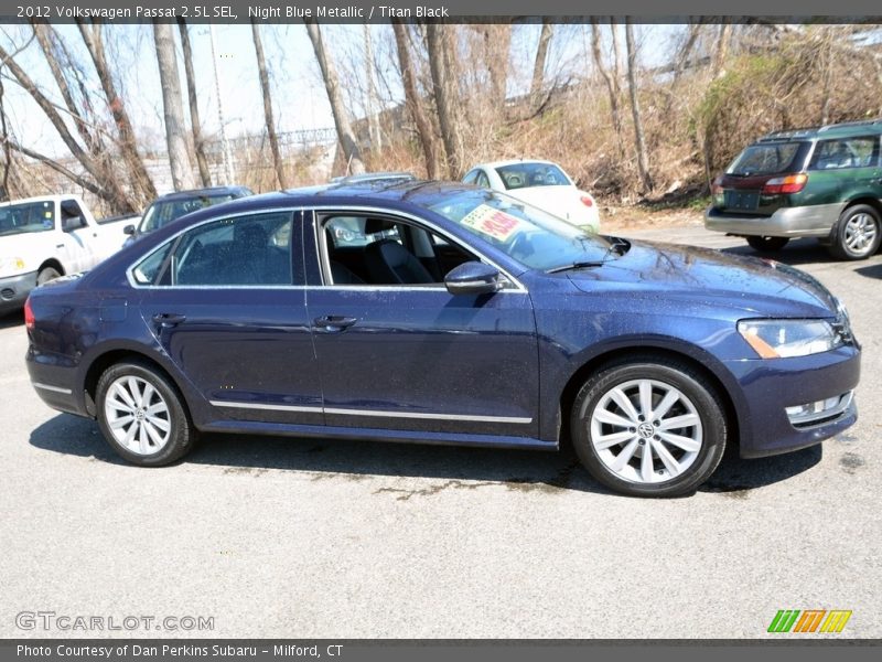 Night Blue Metallic / Titan Black 2012 Volkswagen Passat 2.5L SEL