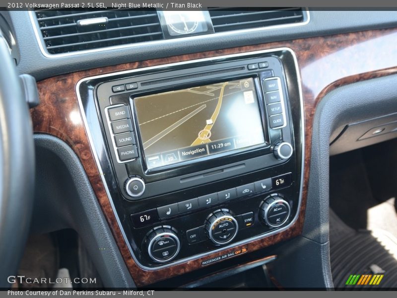 Night Blue Metallic / Titan Black 2012 Volkswagen Passat 2.5L SEL