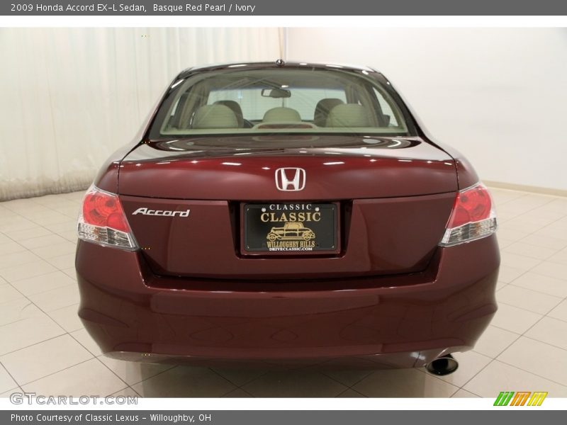 Basque Red Pearl / Ivory 2009 Honda Accord EX-L Sedan