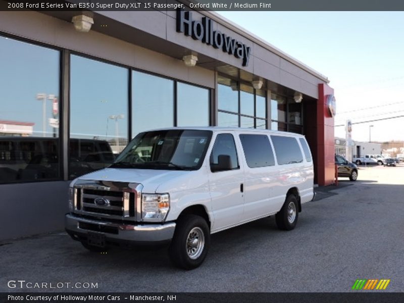 Oxford White / Medium Flint 2008 Ford E Series Van E350 Super Duty XLT 15 Passenger