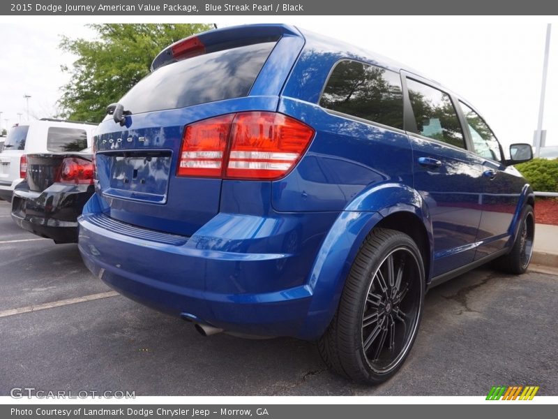 Blue Streak Pearl / Black 2015 Dodge Journey American Value Package