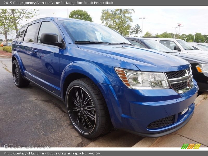 Blue Streak Pearl / Black 2015 Dodge Journey American Value Package