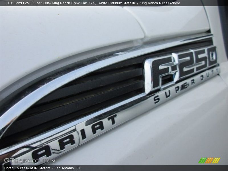 White Platinum Metallic / King Ranch Mesa/Adobe 2016 Ford F250 Super Duty King Ranch Crew Cab 4x4
