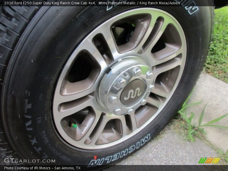 White Platinum Metallic / King Ranch Mesa/Adobe 2016 Ford F250 Super Duty King Ranch Crew Cab 4x4