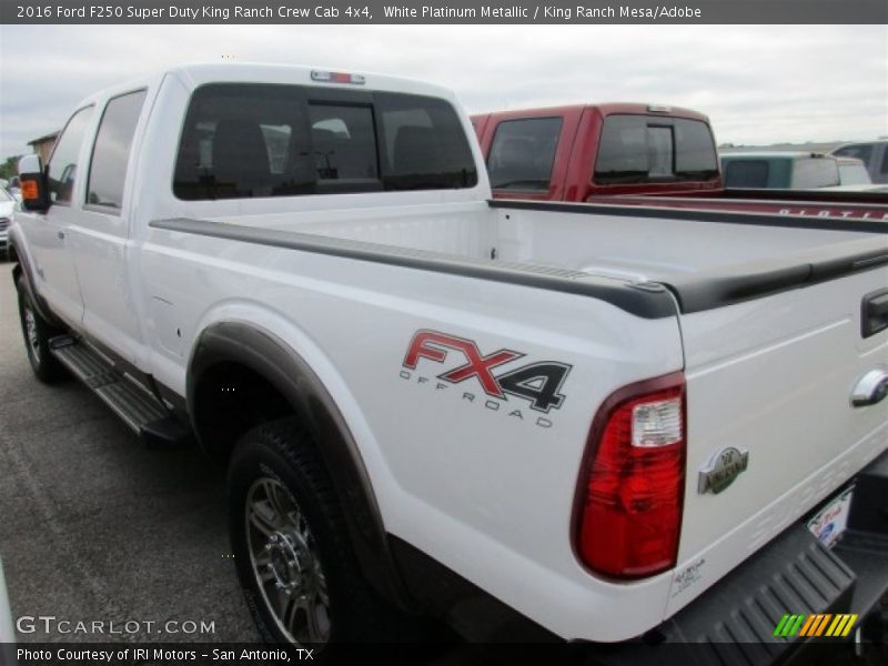 White Platinum Metallic / King Ranch Mesa/Adobe 2016 Ford F250 Super Duty King Ranch Crew Cab 4x4