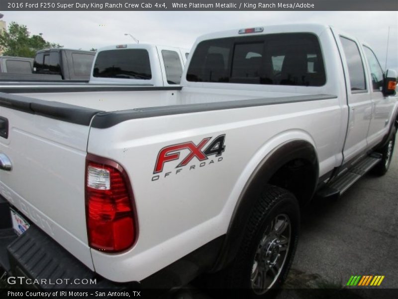 White Platinum Metallic / King Ranch Mesa/Adobe 2016 Ford F250 Super Duty King Ranch Crew Cab 4x4
