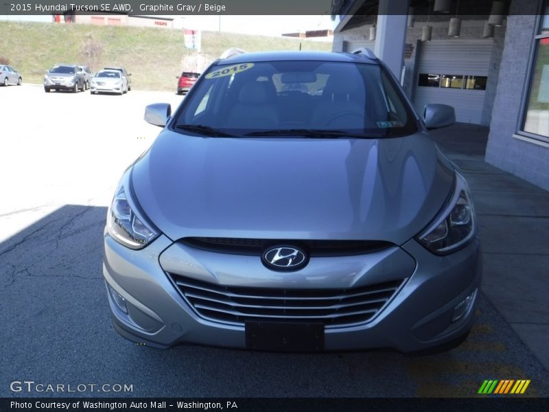 Graphite Gray / Beige 2015 Hyundai Tucson SE AWD