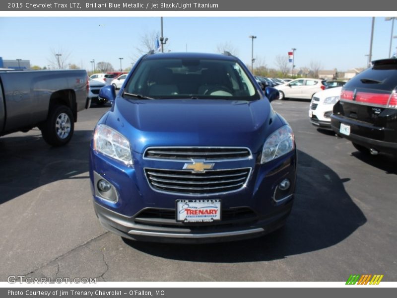 Brilliant Blue Metallic / Jet Black/Light Titanium 2015 Chevrolet Trax LTZ