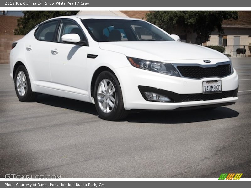 Snow White Pearl / Gray 2013 Kia Optima LX
