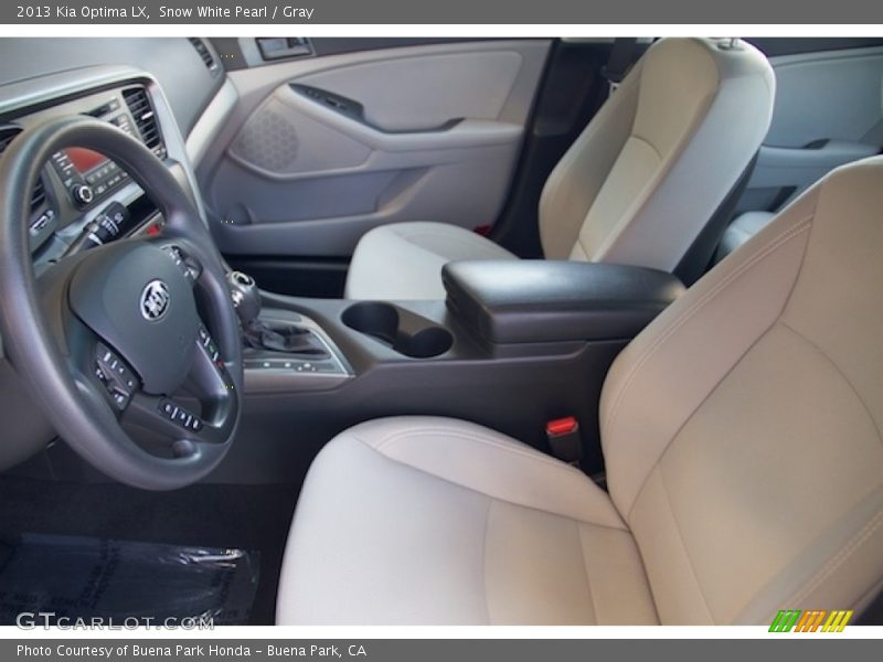 Snow White Pearl / Gray 2013 Kia Optima LX