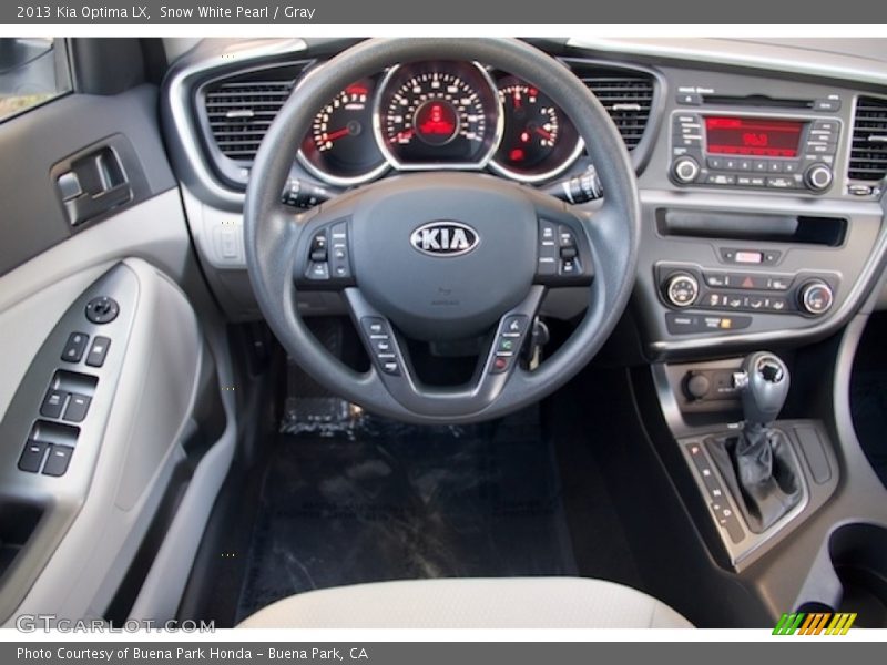 Snow White Pearl / Gray 2013 Kia Optima LX