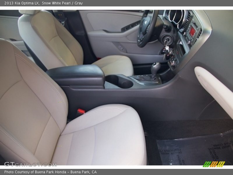 Snow White Pearl / Gray 2013 Kia Optima LX