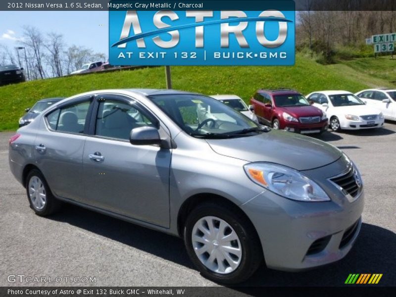 Magnetic Gray Metallic / Charcoal 2012 Nissan Versa 1.6 SL Sedan