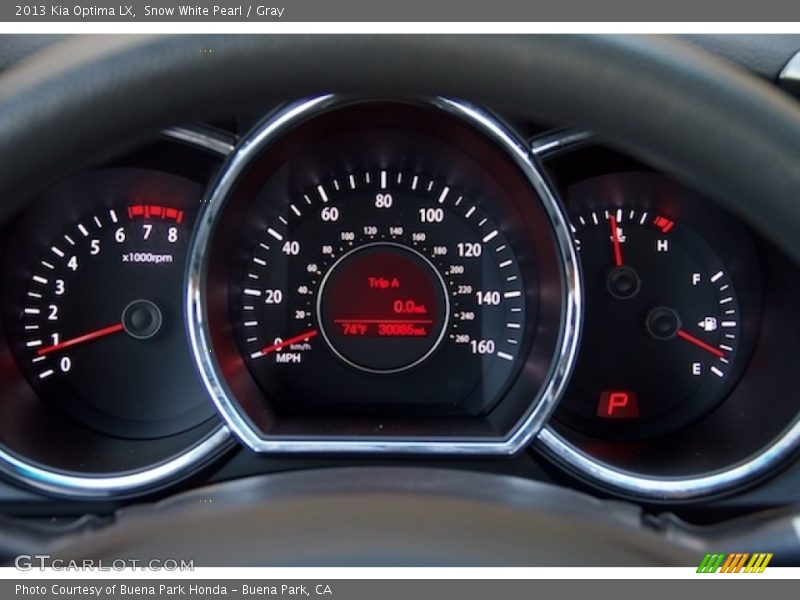 Snow White Pearl / Gray 2013 Kia Optima LX