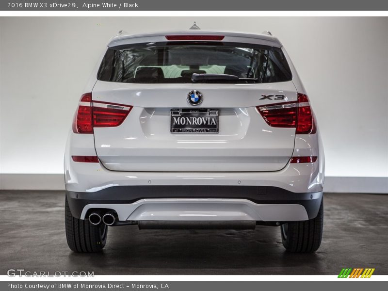 Alpine White / Black 2016 BMW X3 xDrive28i