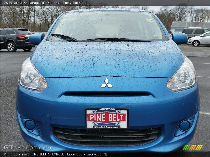 Sapphire Blue / Black 2015 Mitsubishi Mirage DE