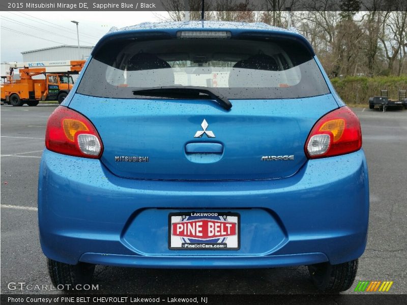 Sapphire Blue / Black 2015 Mitsubishi Mirage DE