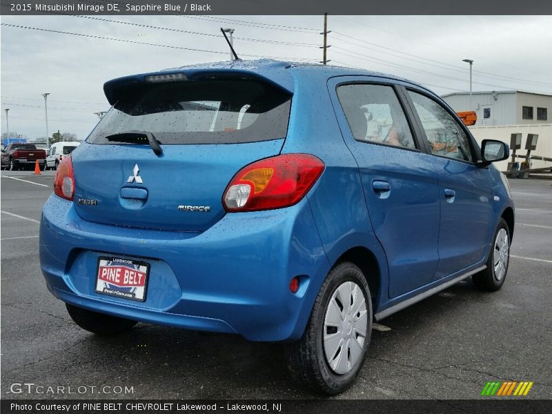 Sapphire Blue / Black 2015 Mitsubishi Mirage DE