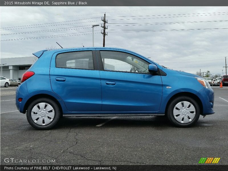 Sapphire Blue / Black 2015 Mitsubishi Mirage DE
