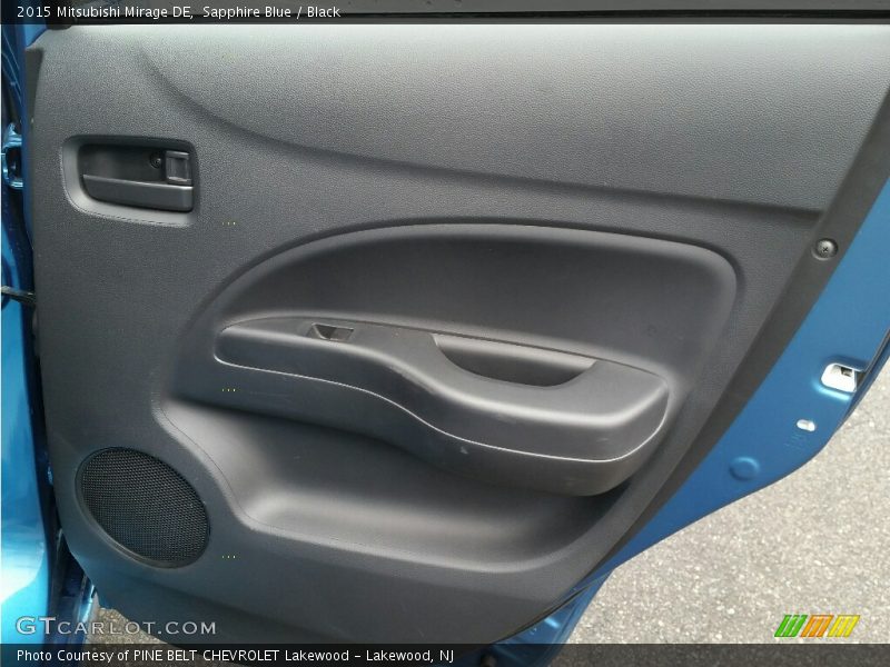 Sapphire Blue / Black 2015 Mitsubishi Mirage DE