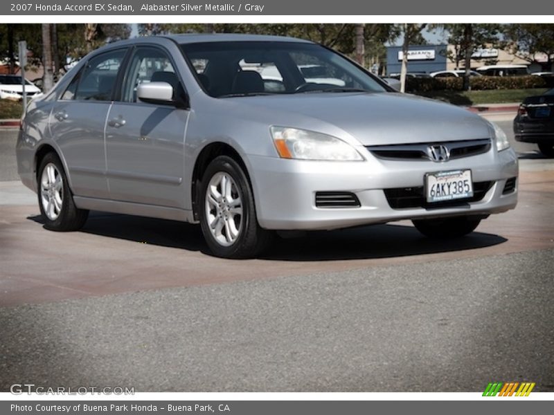 Alabaster Silver Metallic / Gray 2007 Honda Accord EX Sedan