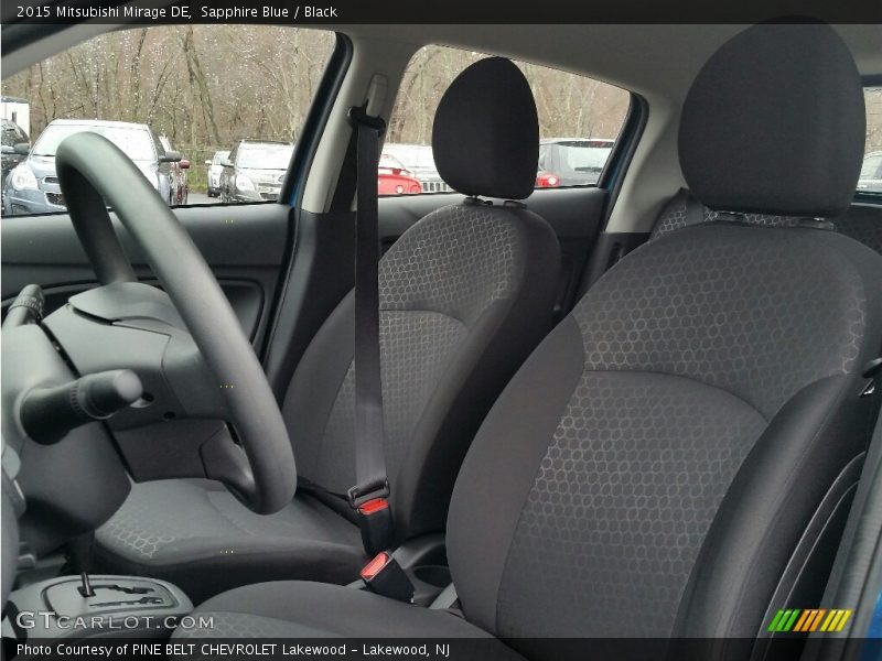 Sapphire Blue / Black 2015 Mitsubishi Mirage DE