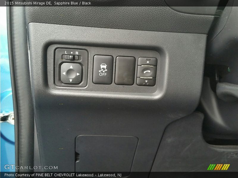 Sapphire Blue / Black 2015 Mitsubishi Mirage DE