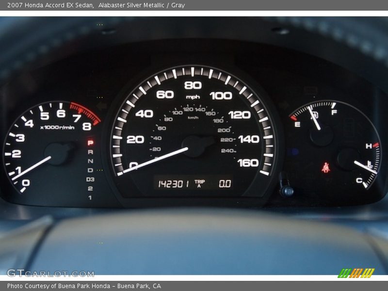 Alabaster Silver Metallic / Gray 2007 Honda Accord EX Sedan