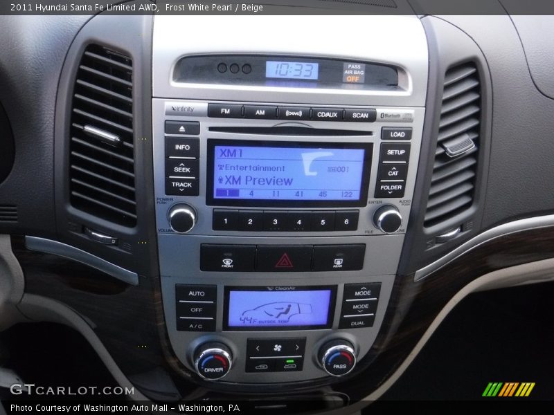 Frost White Pearl / Beige 2011 Hyundai Santa Fe Limited AWD