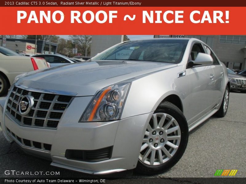 Radiant Silver Metallic / Light Titanium/Ebony 2013 Cadillac CTS 3.0 Sedan