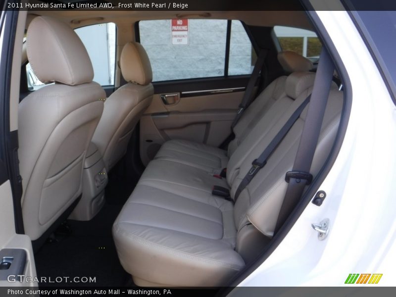 Frost White Pearl / Beige 2011 Hyundai Santa Fe Limited AWD