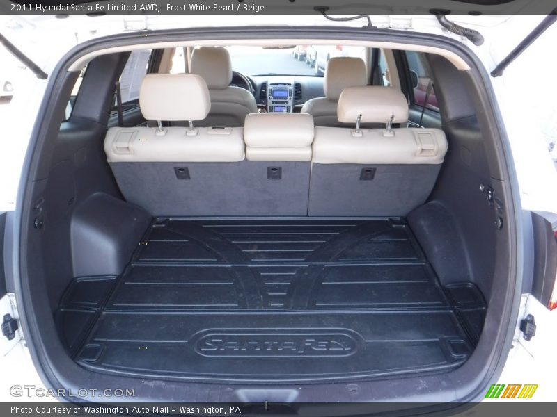 Frost White Pearl / Beige 2011 Hyundai Santa Fe Limited AWD