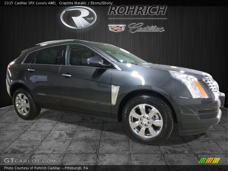 Graphite Metallic / Ebony/Ebony 2015 Cadillac SRX Luxury AWD