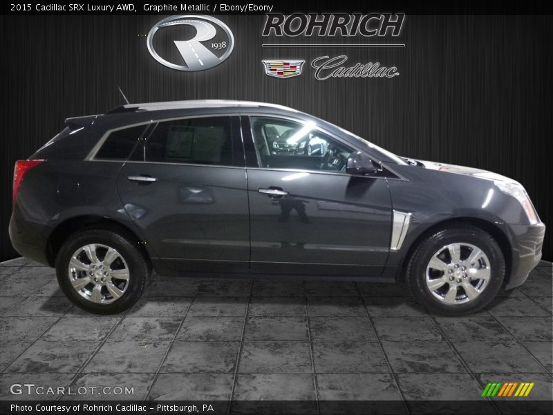 Graphite Metallic / Ebony/Ebony 2015 Cadillac SRX Luxury AWD
