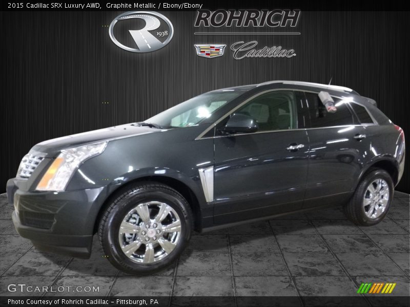 Graphite Metallic / Ebony/Ebony 2015 Cadillac SRX Luxury AWD