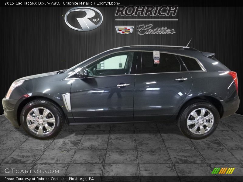 Graphite Metallic / Ebony/Ebony 2015 Cadillac SRX Luxury AWD