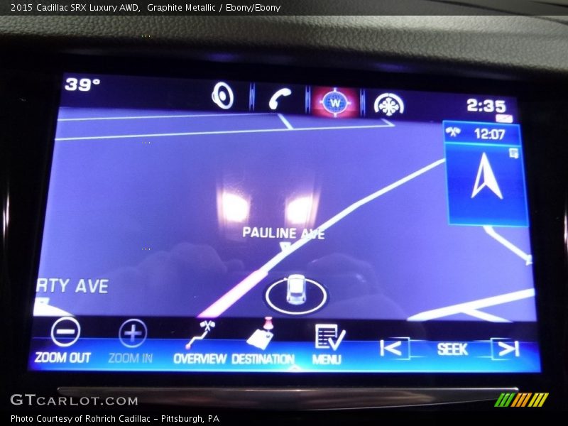 Graphite Metallic / Ebony/Ebony 2015 Cadillac SRX Luxury AWD