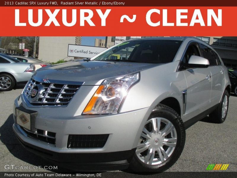 Radiant Silver Metallic / Ebony/Ebony 2013 Cadillac SRX Luxury FWD