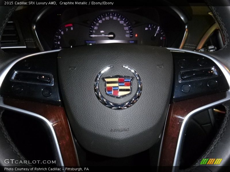 Graphite Metallic / Ebony/Ebony 2015 Cadillac SRX Luxury AWD