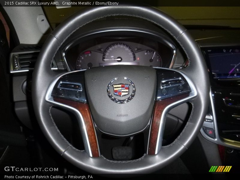 Graphite Metallic / Ebony/Ebony 2015 Cadillac SRX Luxury AWD
