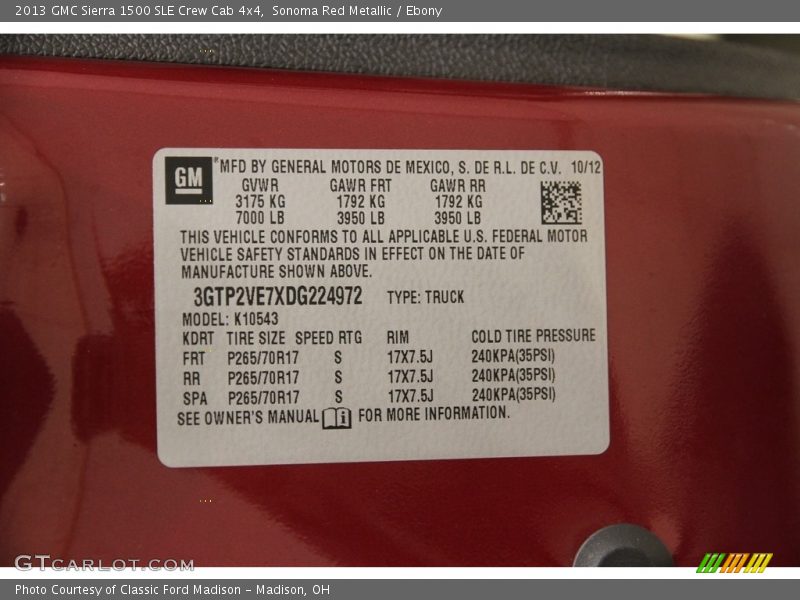 Sonoma Red Metallic / Ebony 2013 GMC Sierra 1500 SLE Crew Cab 4x4