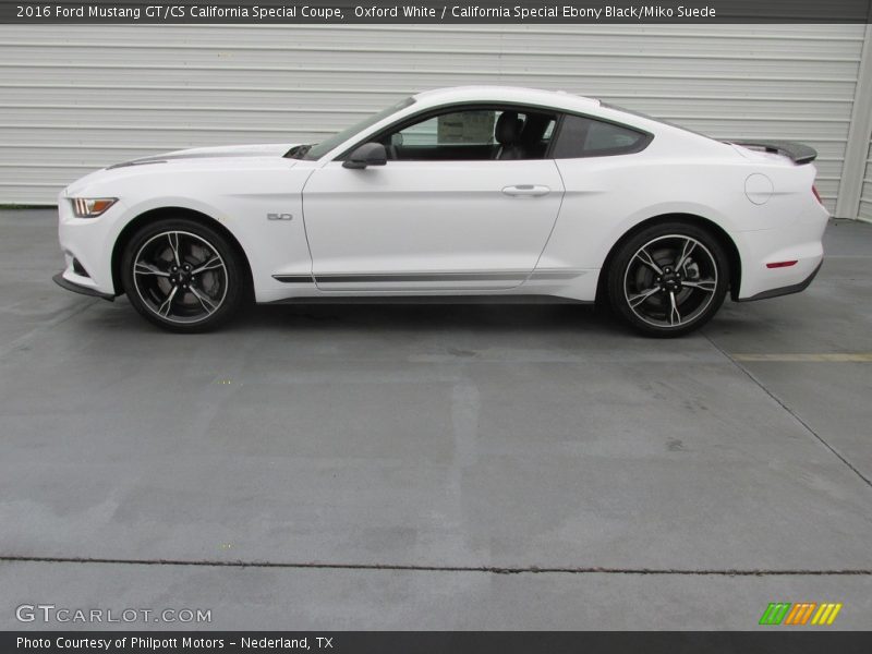 Oxford White / California Special Ebony Black/Miko Suede 2016 Ford Mustang GT/CS California Special Coupe