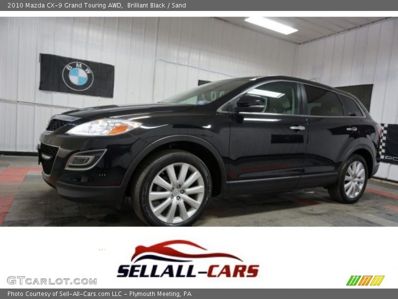 Brilliant Black / Sand 2010 Mazda CX-9 Grand Touring AWD