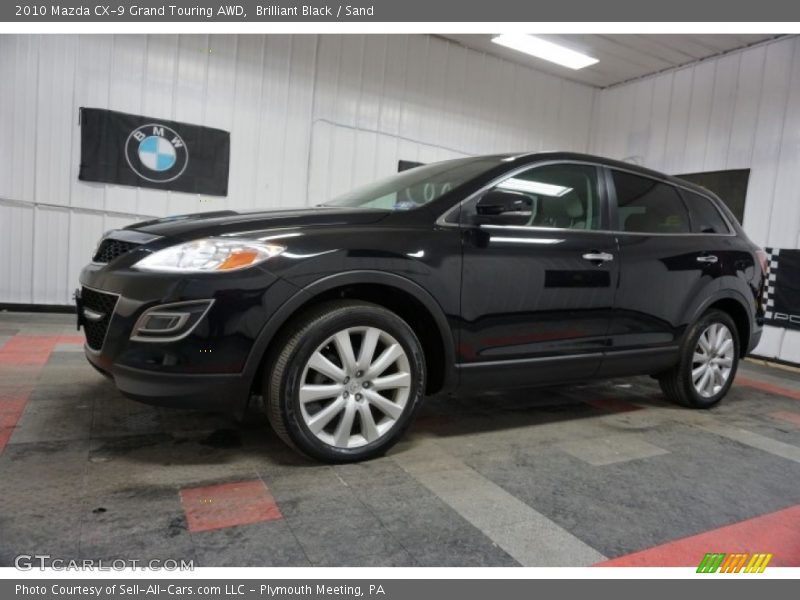 Brilliant Black / Sand 2010 Mazda CX-9 Grand Touring AWD