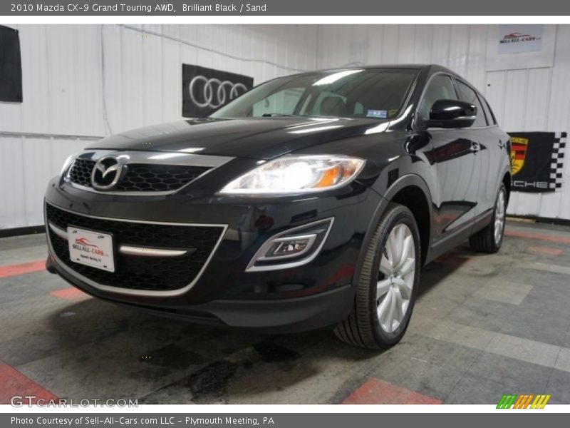 Brilliant Black / Sand 2010 Mazda CX-9 Grand Touring AWD